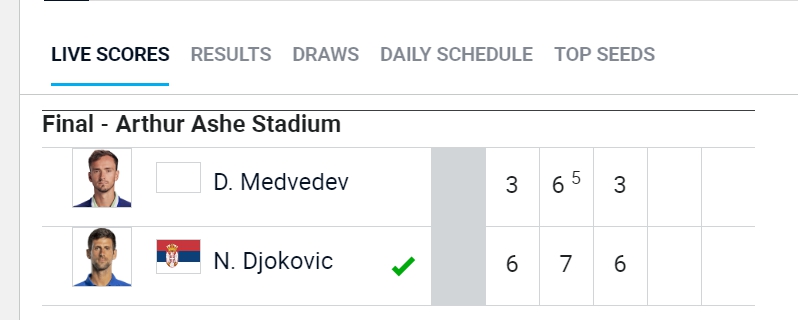 德约科维奇美网男单决赛完胜梅德维德夫 四夺冠