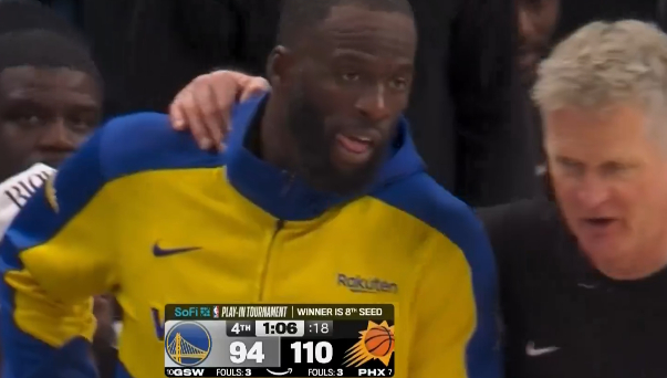 追梦6犯离场勇士防守崩盘库里拥抱全队